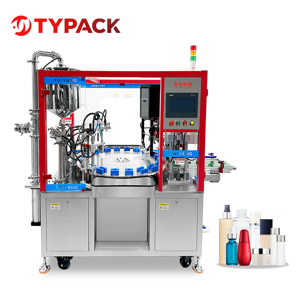 Lotion Cream Turntable Filling and Capping Machine